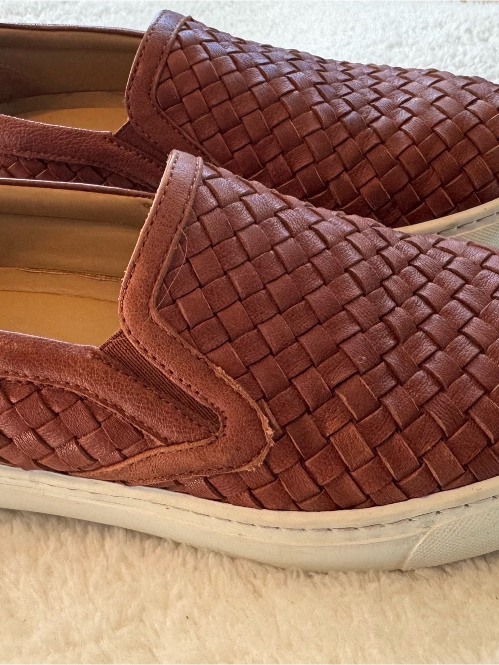 M Gemi The Cerchio Woven Slip-On Sneakers - Saddle Brown